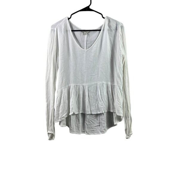 Sim & Sam Tops - Sim & Sam Women's Lightweight White Long Sleeve Top